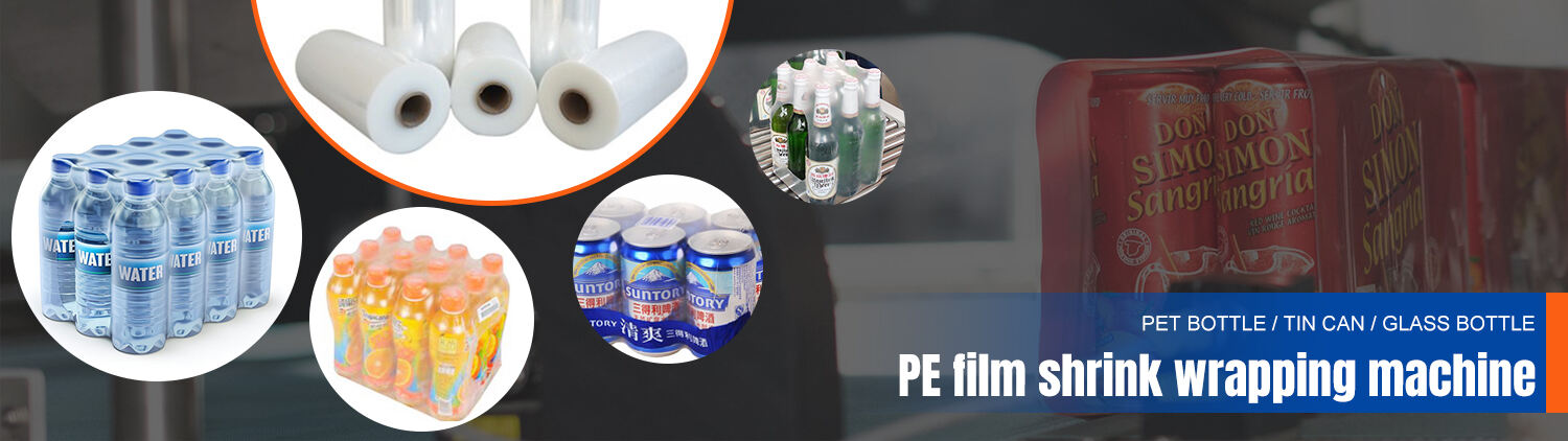 Fully Automatic Pure Bottle PE Film Shrink Tunnel Wrapping Packing Machine Plant supplier