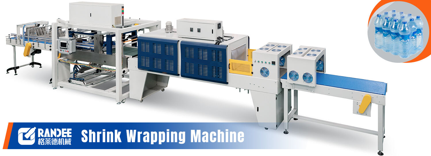 Fully Automatic Pure Bottle PE Film Shrink Tunnel Wrapping Packing Machine Plant details