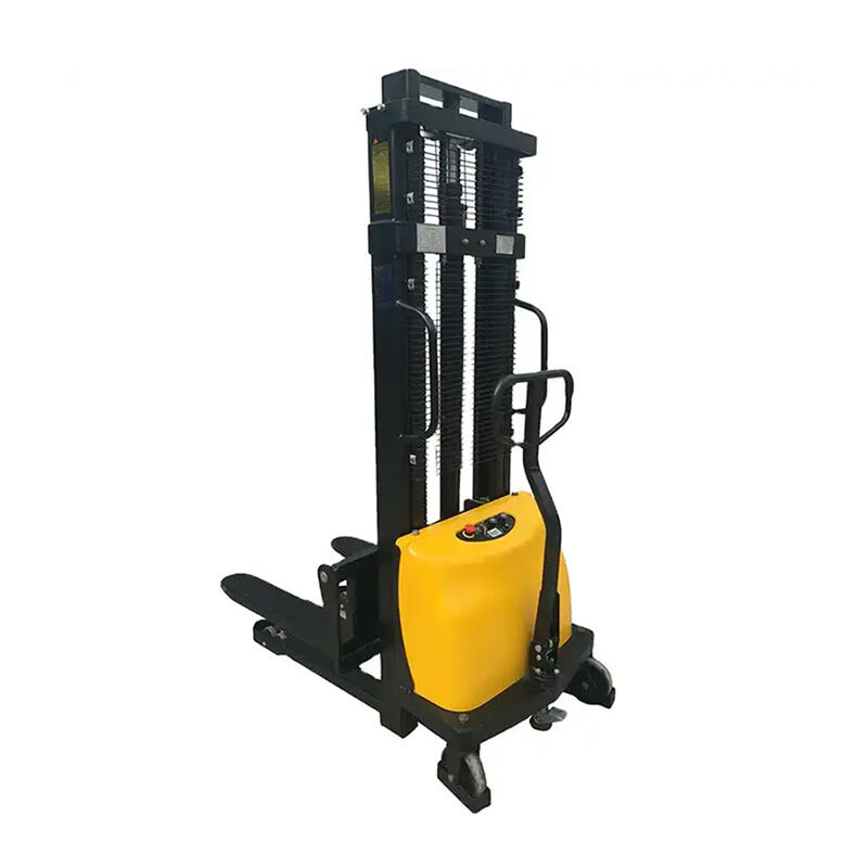 Be Available From Stock Compact Shape Semi Electric Pallet Stacker Stacker Machine Walkie Semi Electric Stacker