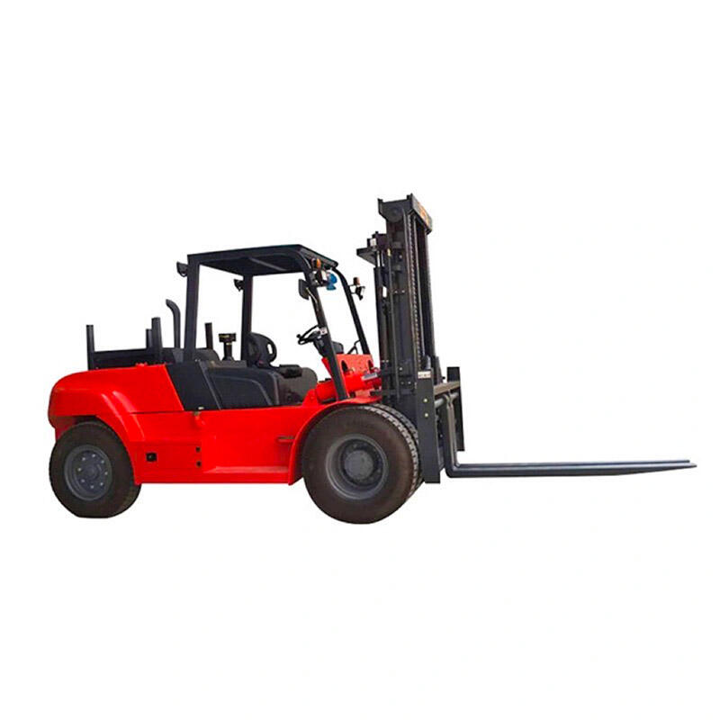 China Forklift Diesel Powered 5 Ton 7 Ton 8 Ton Load Capacity Diesel Fork Lift Triple Mast Pneumatic Tire