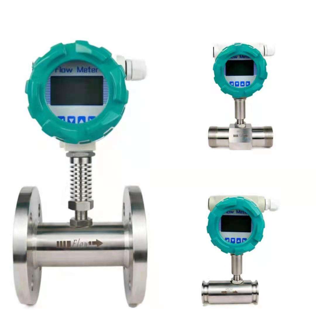 1 inch flange type liquid turbine flowmeter for sunflower oil flow meter with 4-20mA output digital RS485 water flow meter factory