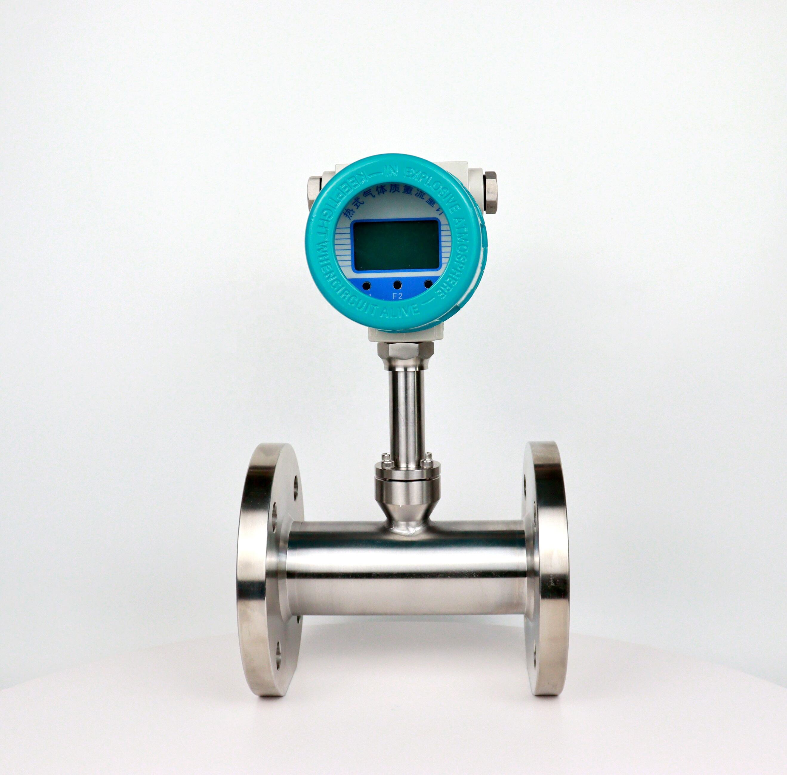 Thread mass thermal gas mass flowmeters rs485 oxygen natural gas air nitrogen co2 flow meter modbus 4-20ma digital flow meter supplier