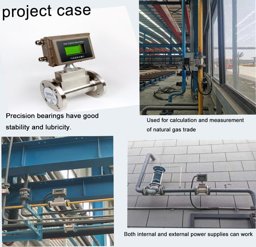 lwq Gas turbine flowmeter 4-20ma RS485 pulse output natural gas nitrogen compressed air flowmeter digital integration flowmeters factory
