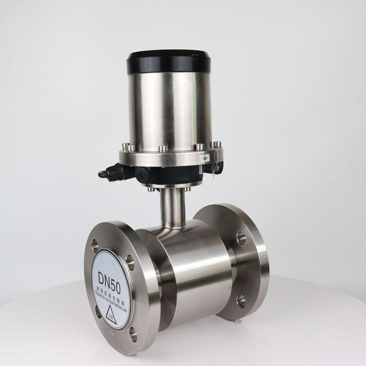 DN150 battery electromagnetic water flow meter with RS485 communication for measuring agricultural irrigation water flow meter manufacture