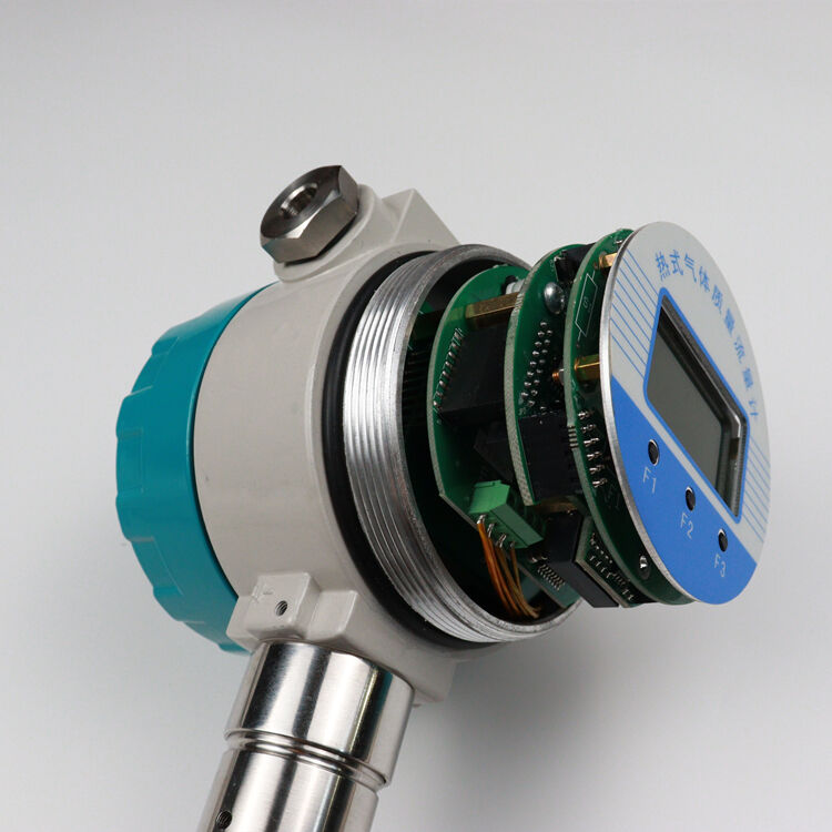 High temperature digital rs485 insertion type thermal mass gas air flow meter sensor details