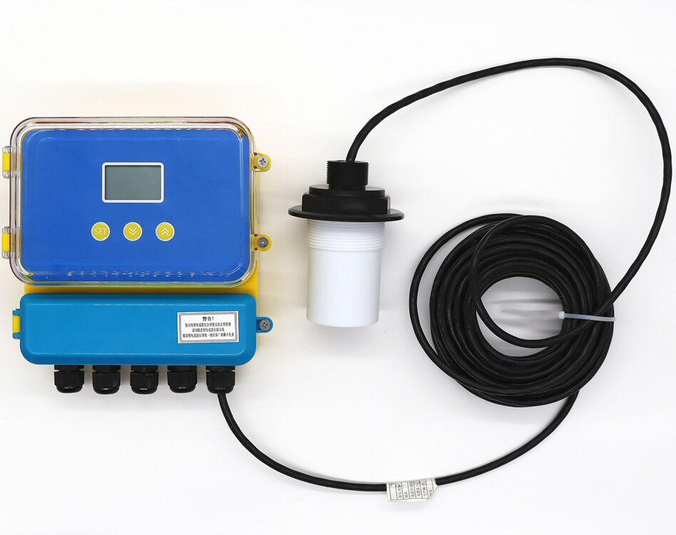 Ultrasonic level transmitter with 4-20mA and RS485 modbus for water bank river level sensor 0-30 liquid ultrasonic lever meter manufacture