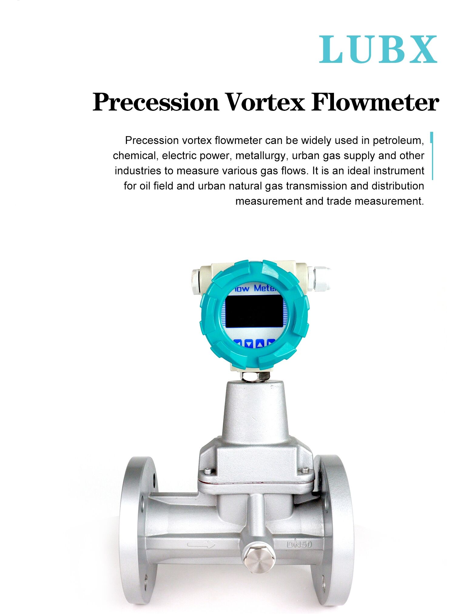 Gas Air High Reliability Precession Remote Display Vortex Flowmeter Rs485 Precession Vortex Flow Meter 420Ma Boiler Flow Meter details