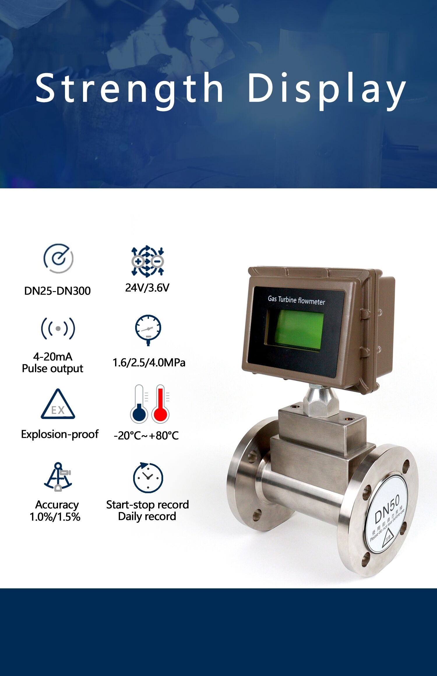 lwq Gas turbine flowmeter 4-20ma RS485 pulse output natural gas nitrogen compressed air flowmeter digital integration flowmeters factory