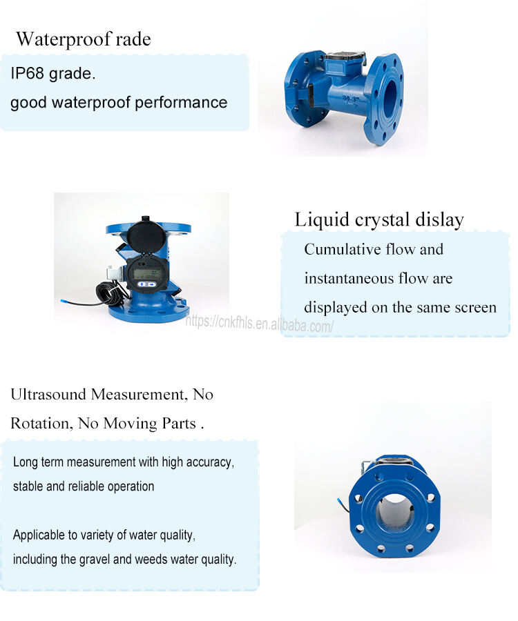 3'' battery powered two-channel ultrasonic water meter with MBUS MODBUS communication smart water meter flowmeter supplier