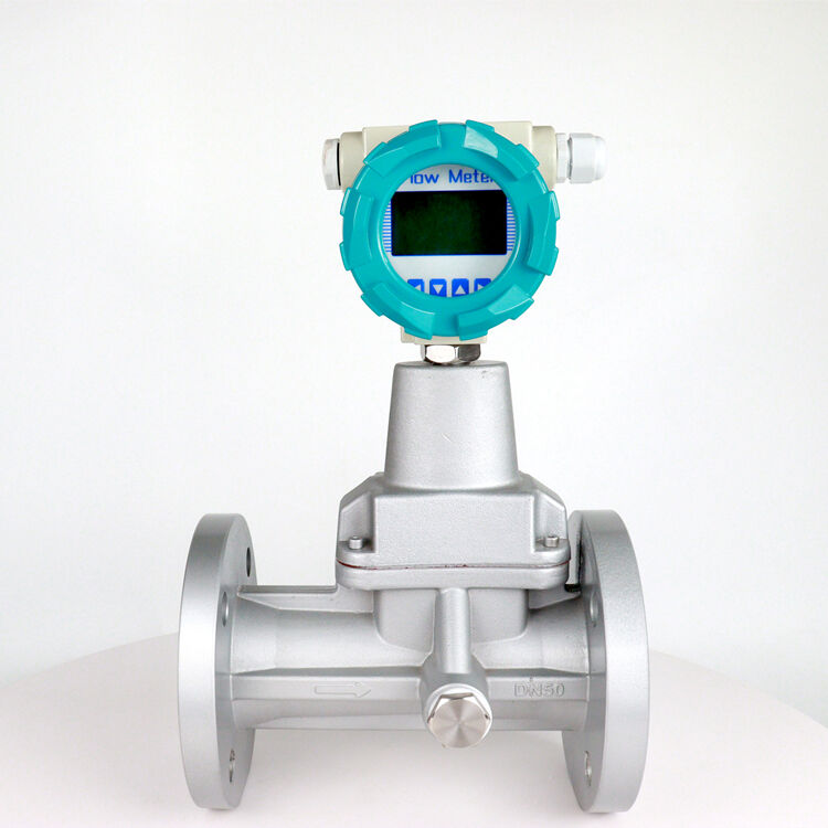 1 1/2 inch gas procession flow meter with T&P compensation gas spinning flow sensor for LPG digital vortex flow meter supplier