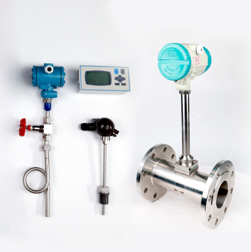 product temperature vortex flowmeter compensation vortex gas flowmeter ip65 insert compressed air 4 20ma modbus hart rs485 flowmeter-4