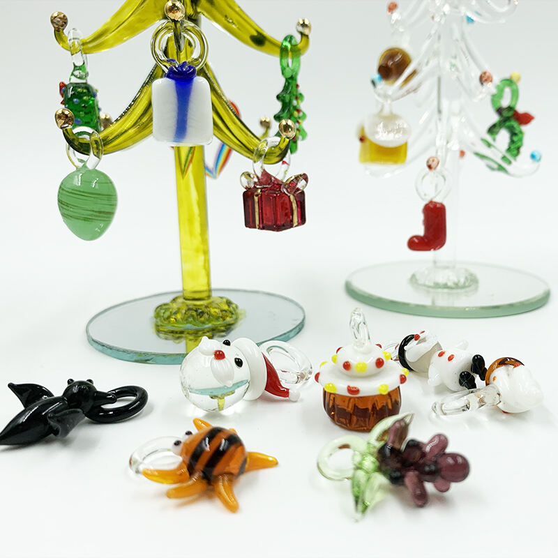 Handmade Art Murano Blown Glass Christmas Ornaments Decorations Christmas Tree For Tabletop Decoration manufacture