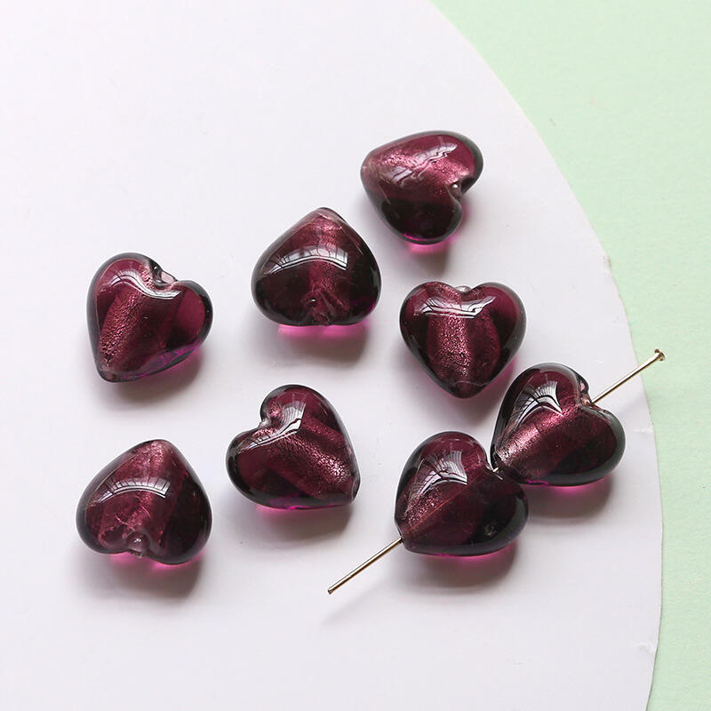 Murano Lampwork Glass loose beads Valentine Heart Beads For Jewelry Making manufacture