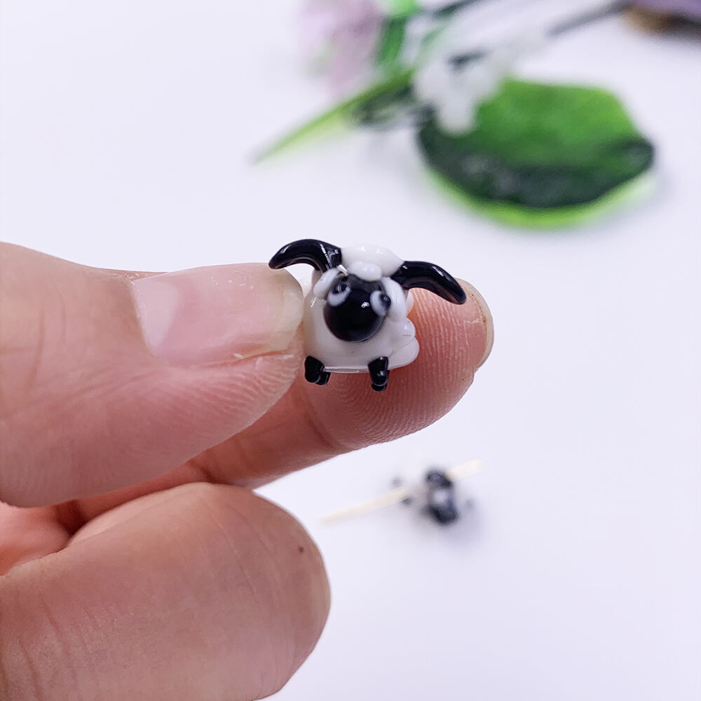 New fashion DIY bracelet 20mm animal cow murano Lampwork glass beads details