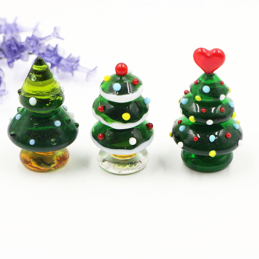 Handmade Art Murano Blown Glass Christmas Ornaments Decorations Christmas Tree For Tabletop Decoration factory