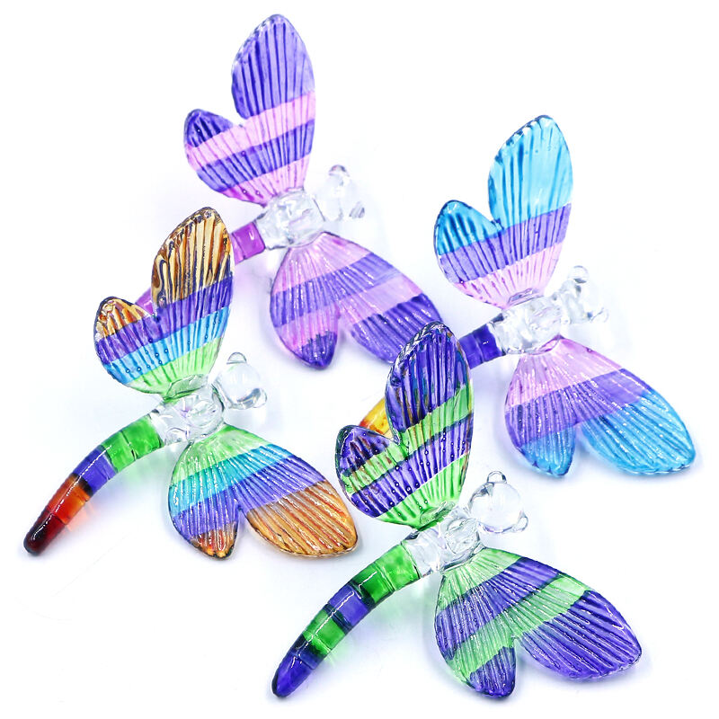 Murano  Painting Glass Animal Dragonfly Sculpture Hanging Europe Wall Craft Home Decor Wholesale Manufacture manufacture