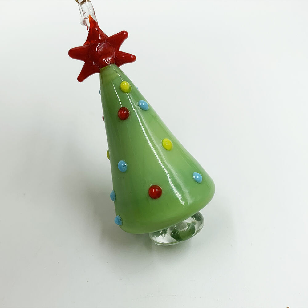 2023 New Arrival Handmade Hanging Murano Christmas Lampwork Glass Figurine Ornament factory