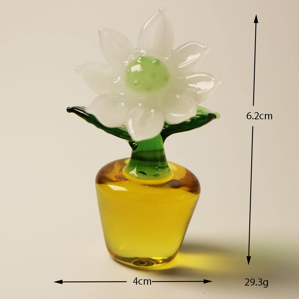 Handmade Artisan Crafts  Glass Flowers Home sunflower Glass Flowers Bonsai Decorative Ornaments manufacture