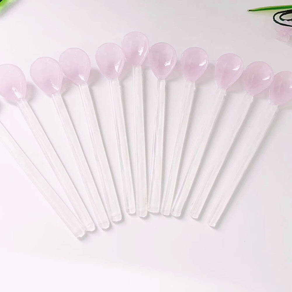 New Arrival  Custom Factory Direct Screw Thread Handmade Murano Glass Tea Spoon factory