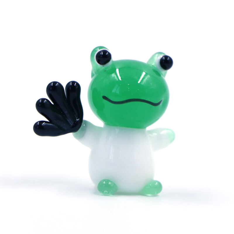 Miniature Lampwork Murano Glass Animal Frog Figurine factory