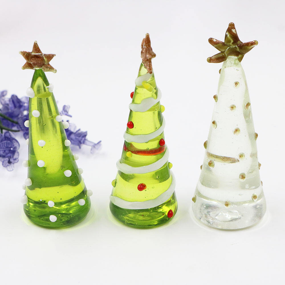 Handmade Art Murano Blown Glass Christmas Ornaments Decorations Christmas Tree For Tabletop Decoration factory