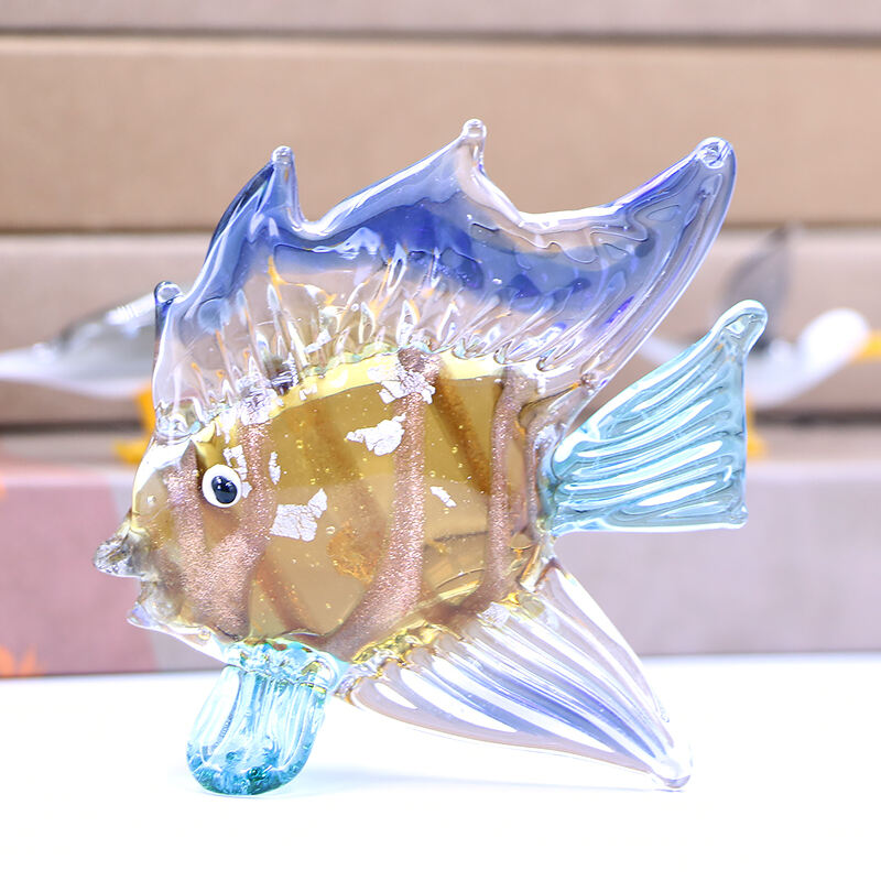 Hand Blow Large Beautiful  Murano Glass Fish Ornament Tropical Aquarium Decoration manufacture