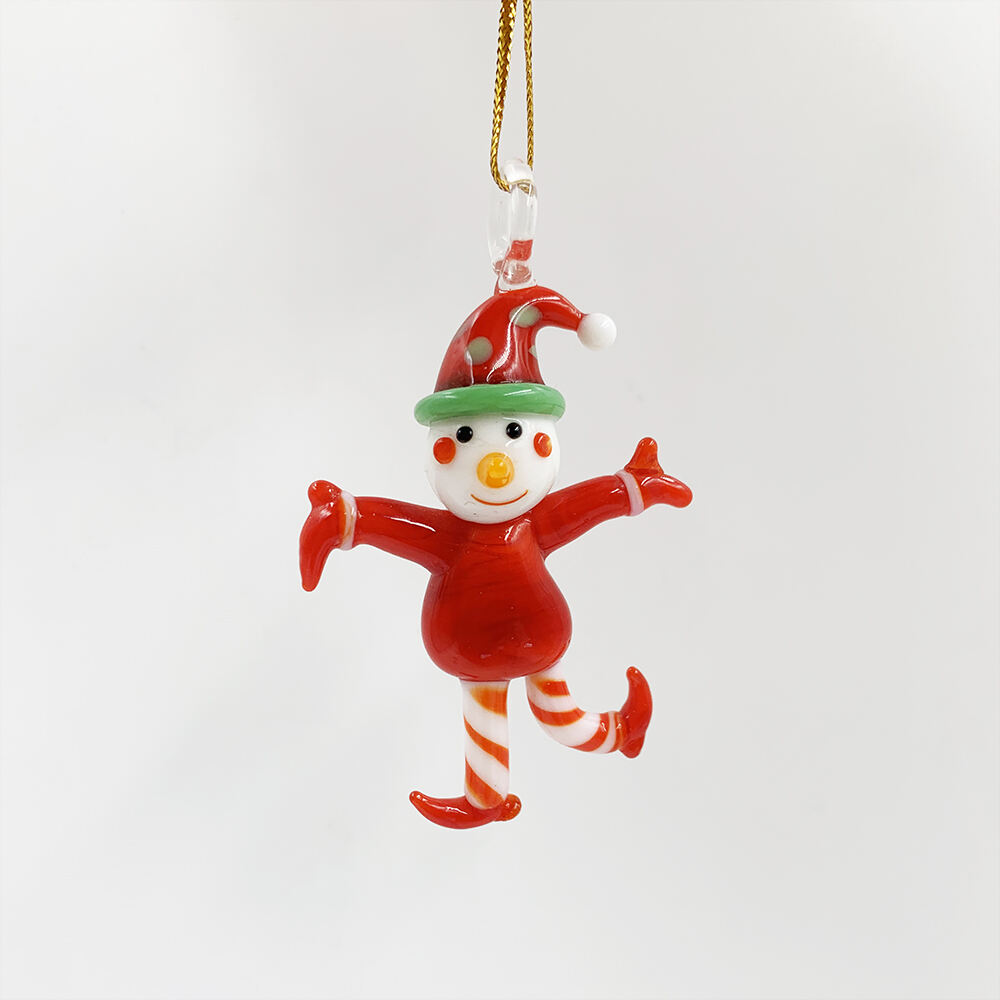 2023 New Arrival Handmade Hanging Murano Christmas Lampwork Glass Figurine Ornament supplier