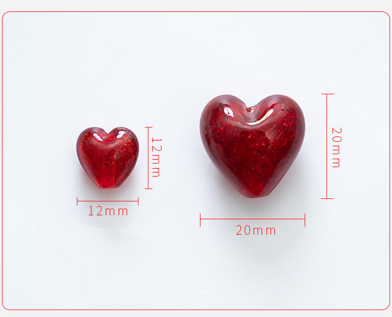 Murano Lampwork Glass loose beads Valentine Heart Beads For Jewelry Making manufacture