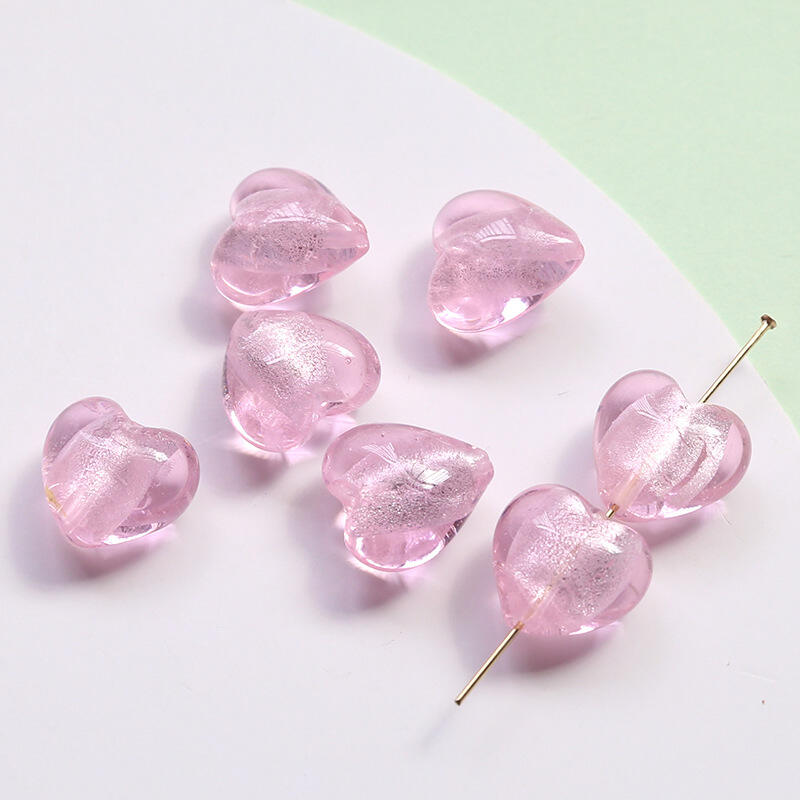 Murano Lampwork Glass loose beads Valentine Heart Beads For Jewelry Making manufacture