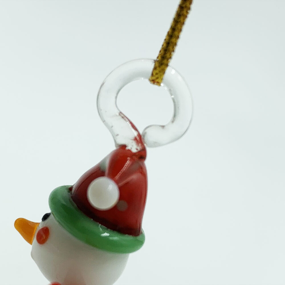 2023 New Arrival Handmade Hanging Murano Christmas Lampwork Glass Figurine Ornament details