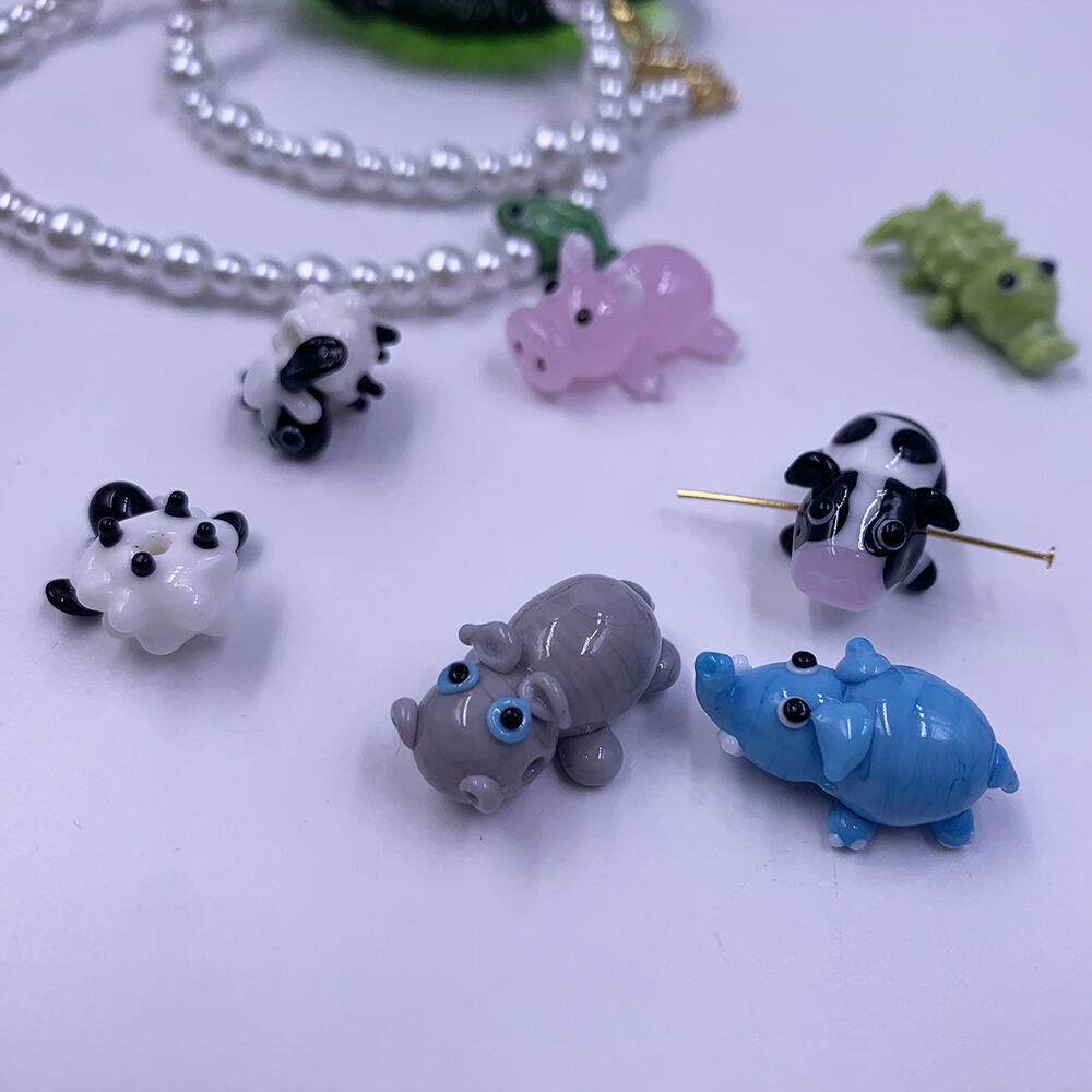 New fashion DIY bracelet 20mm animal cow murano Lampwork glass beads manufacture