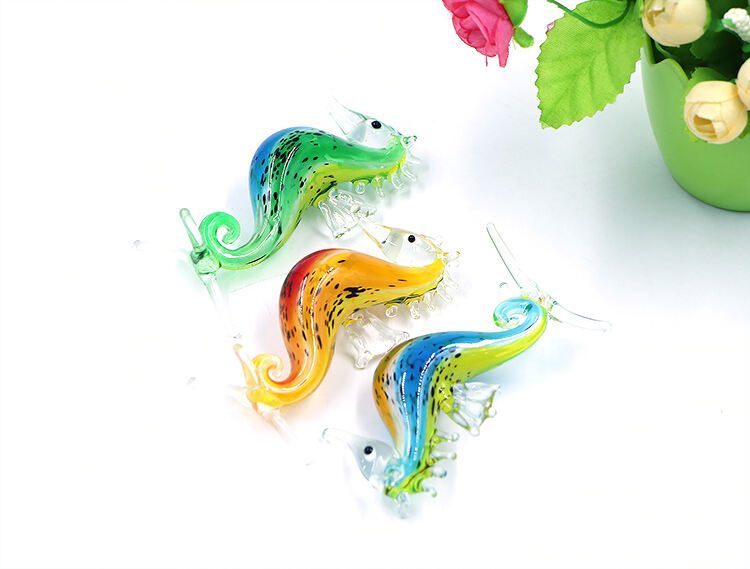 Wholesale Suppliers Custom Lampwork Glass Seahorse Aquarium Animal Statue Figurine Ocean details