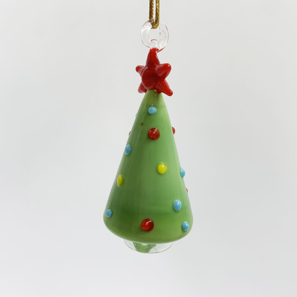 2023 New Arrival Handmade Hanging Murano Christmas Lampwork Glass Figurine Ornament factory