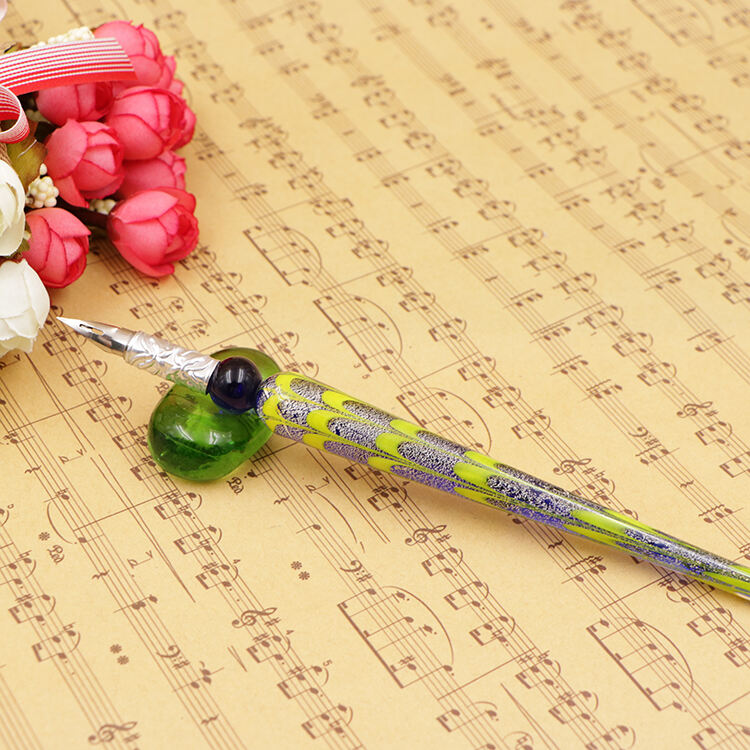 Handmade Borosilicate Murano Glass Dip Pen Holder supplier