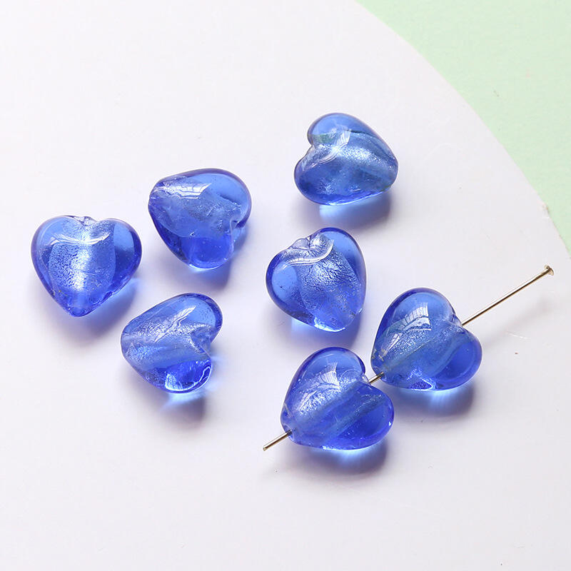 Murano Lampwork Glass loose beads Valentine Heart Beads For Jewelry Making supplier