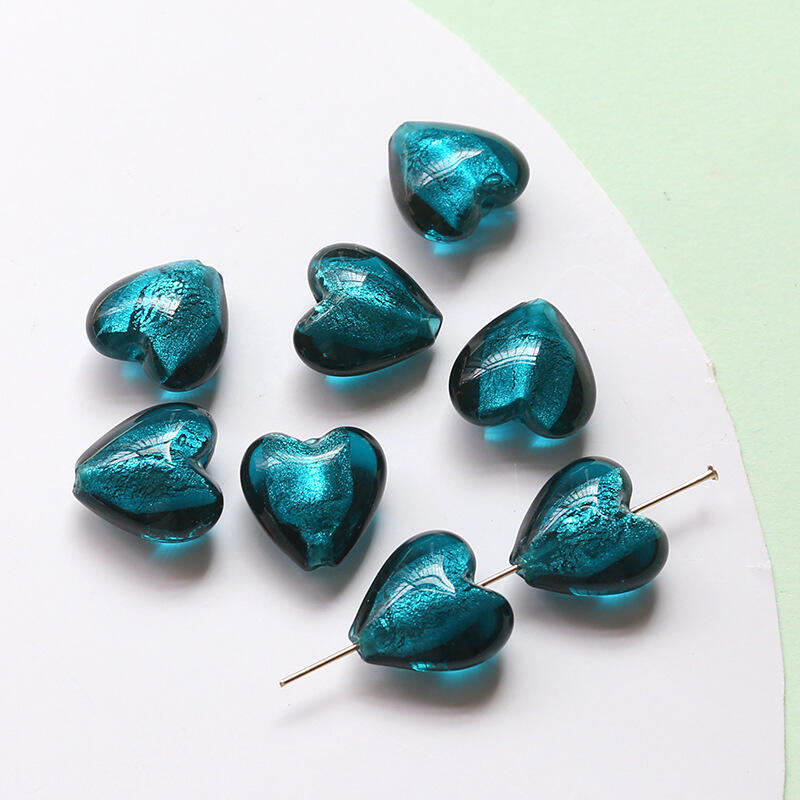 Murano Lampwork Glass loose beads Valentine Heart Beads For Jewelry Making manufacture