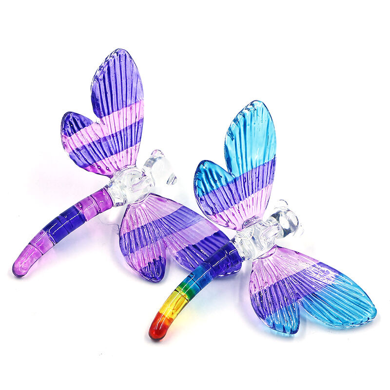 Murano  Painting Glass Animal Dragonfly Sculpture Hanging Europe Wall Craft Home Decor Wholesale Manufacture supplier