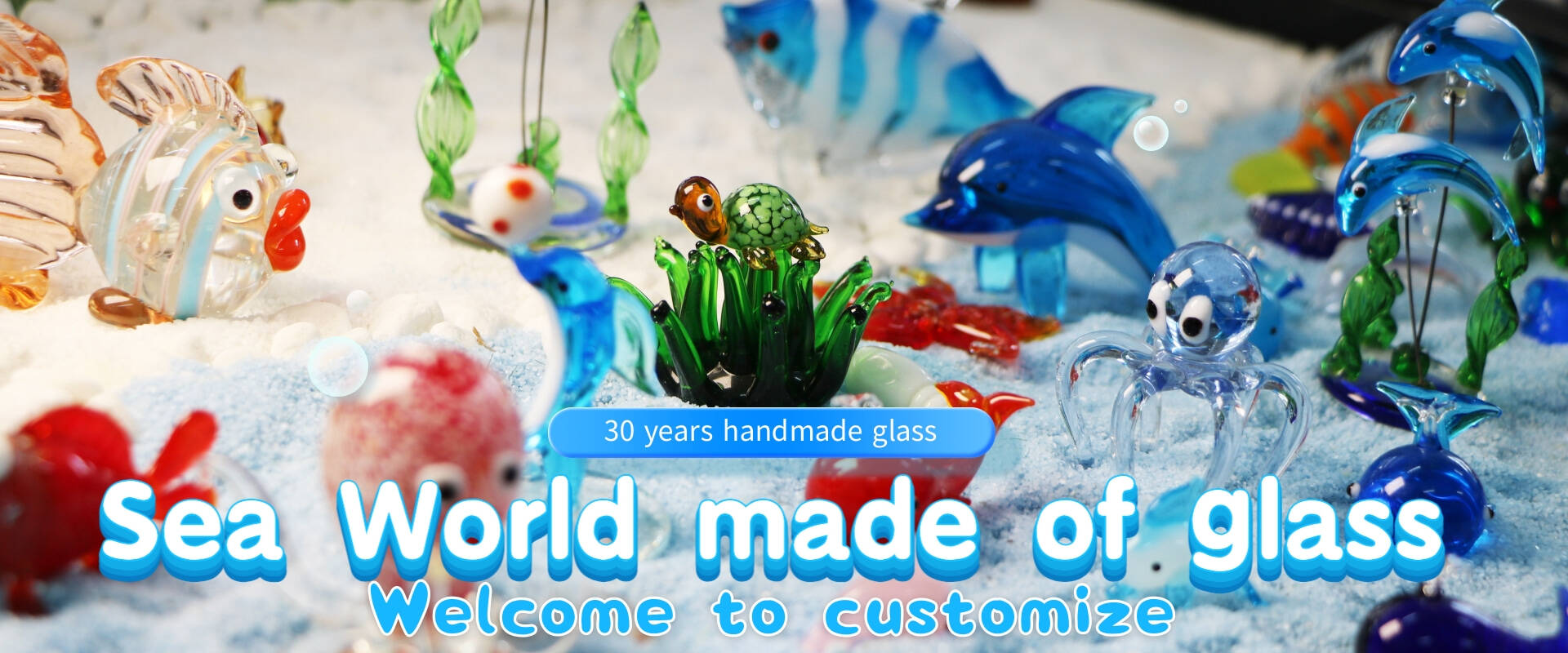 Factory OEM ODE Miniature Animals Murano Glass Dolphin Figurines for Household decoration manufacture