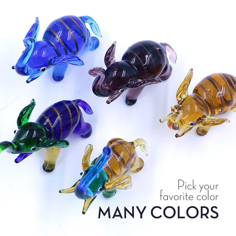 Multicolor Collection Drunk Glass Large Blue Elephant Statue Decoration Pictures Sculpture factory