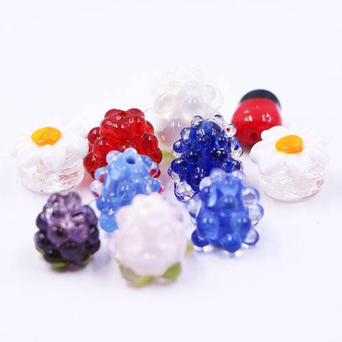 16mm 20mm Colorful Jewelry Making  Handmade Murano Lampwork Sea Starfish Round  Glass Bead manufacture