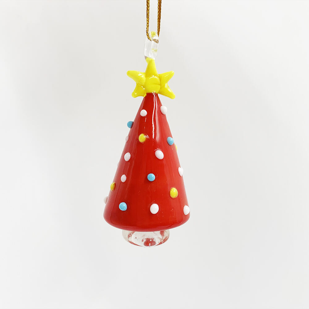 2023 New Arrival Handmade Hanging Murano Christmas Lampwork Glass Figurine Ornament details