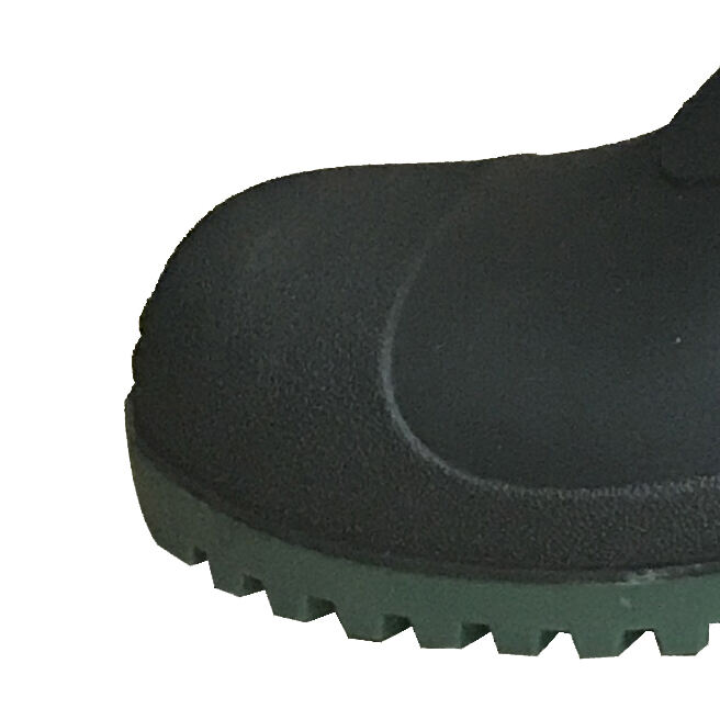 High quality low price waterproof men work PVC safety gumboots rain boots with steel toe details