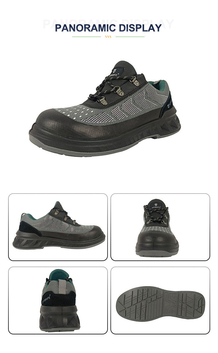 New Design Breathable Comfortable Low-cut Anti-puncture Steel Plate Steel Toe Work Shoes details