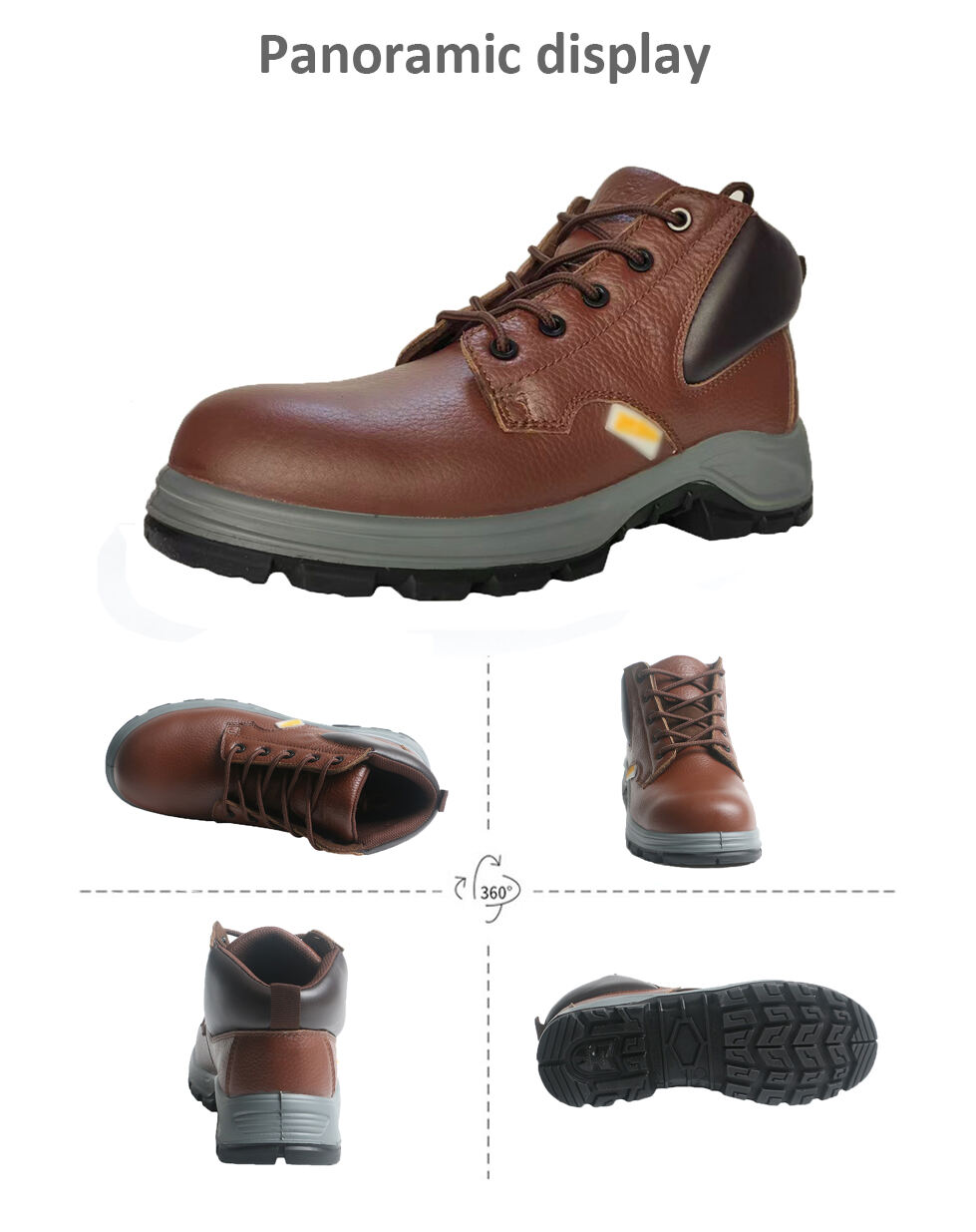 VITOSAFE Brand High Quality Genuine Leather Steel Toe Mens Safety Shoes Work Boots S3 details