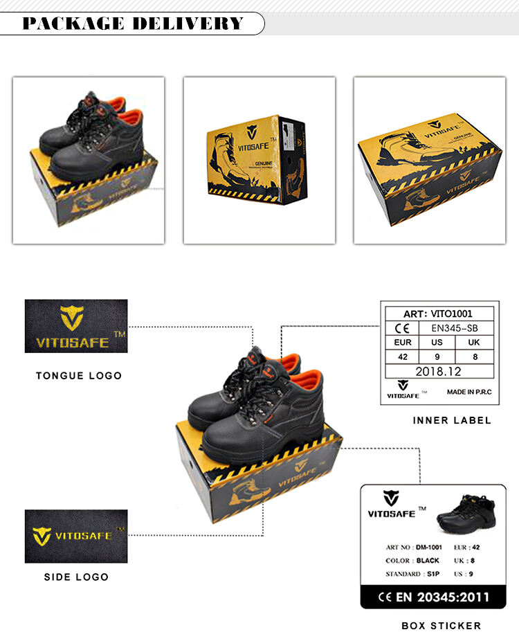 Men's Mid Cut Insulated Waterproof Forest Steel Toe Leather Work Safety Boots for Men manufacture