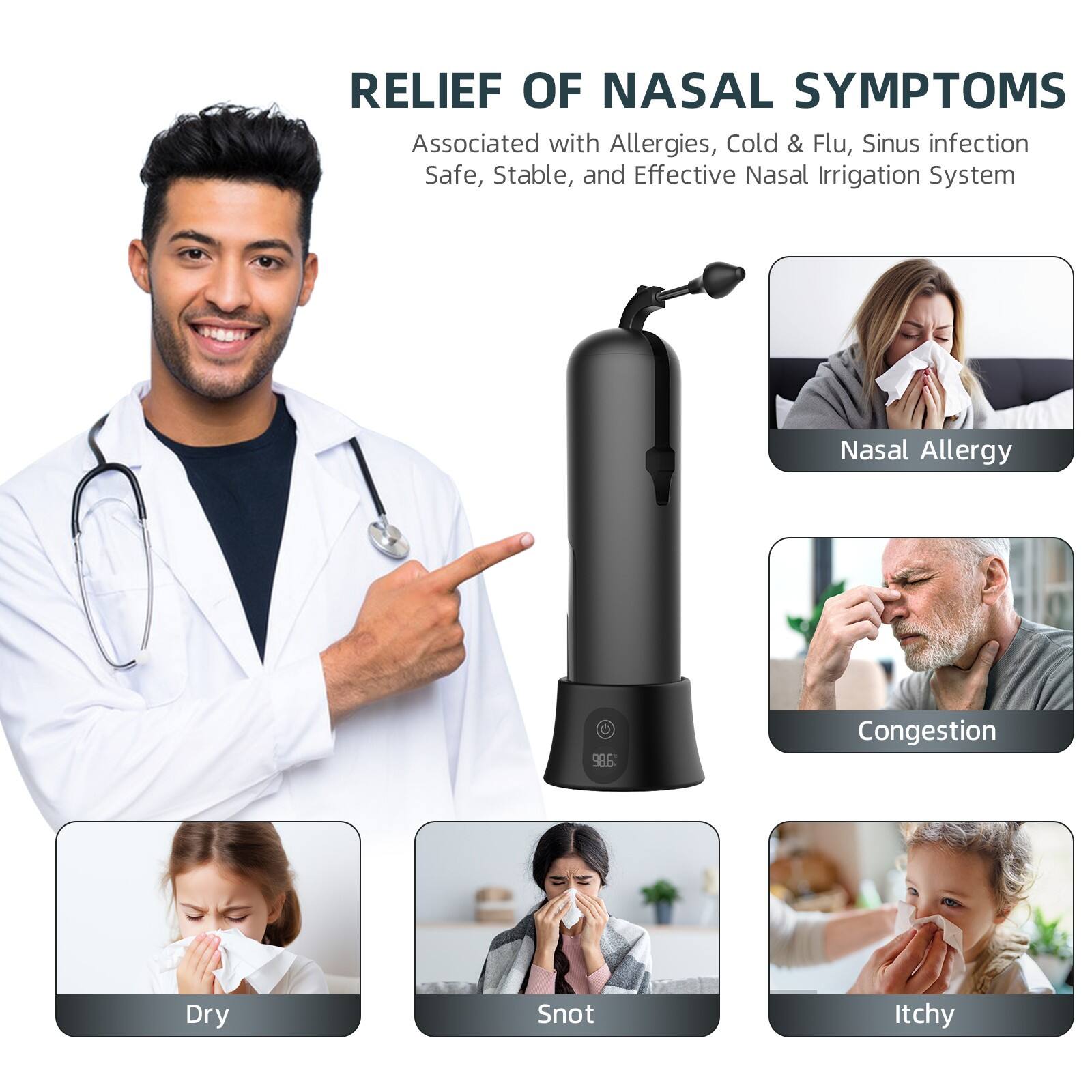 NI100- Heated nasal washer details