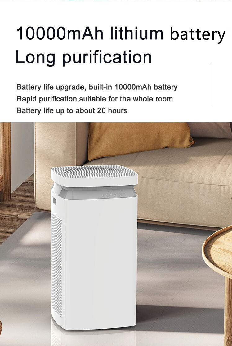Factory Wholesale Hepa Negative Ion And Activated Carbon Uvc Digital Display Air Purifier For Home details