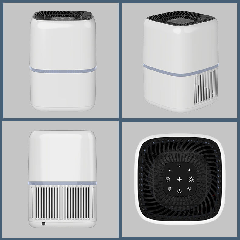 Desktop Negative ion air purifier  hepa filter Atmosphere light home household factory