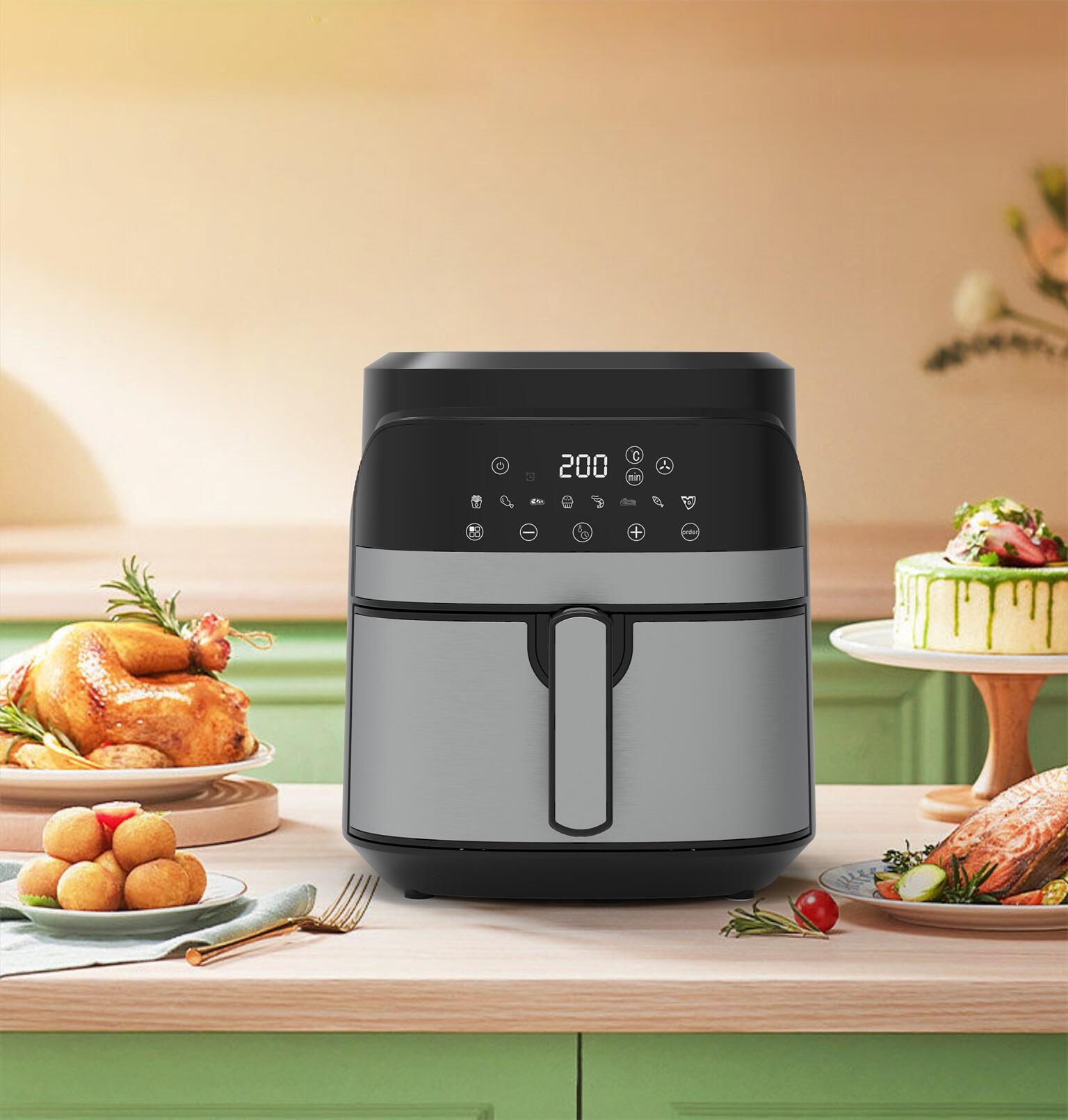 5.5L smart touch screen display no oil compact air fryers electric air fryer without oil supplier