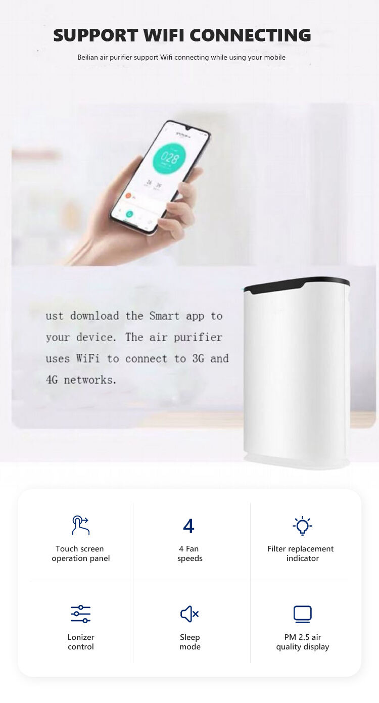 Factory Customized Uv Hepa Innovative Portable Ionized Protection Personal Home Air Purifier supplier
